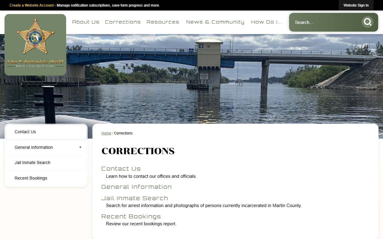 Martin County corrections division and jail mugshots